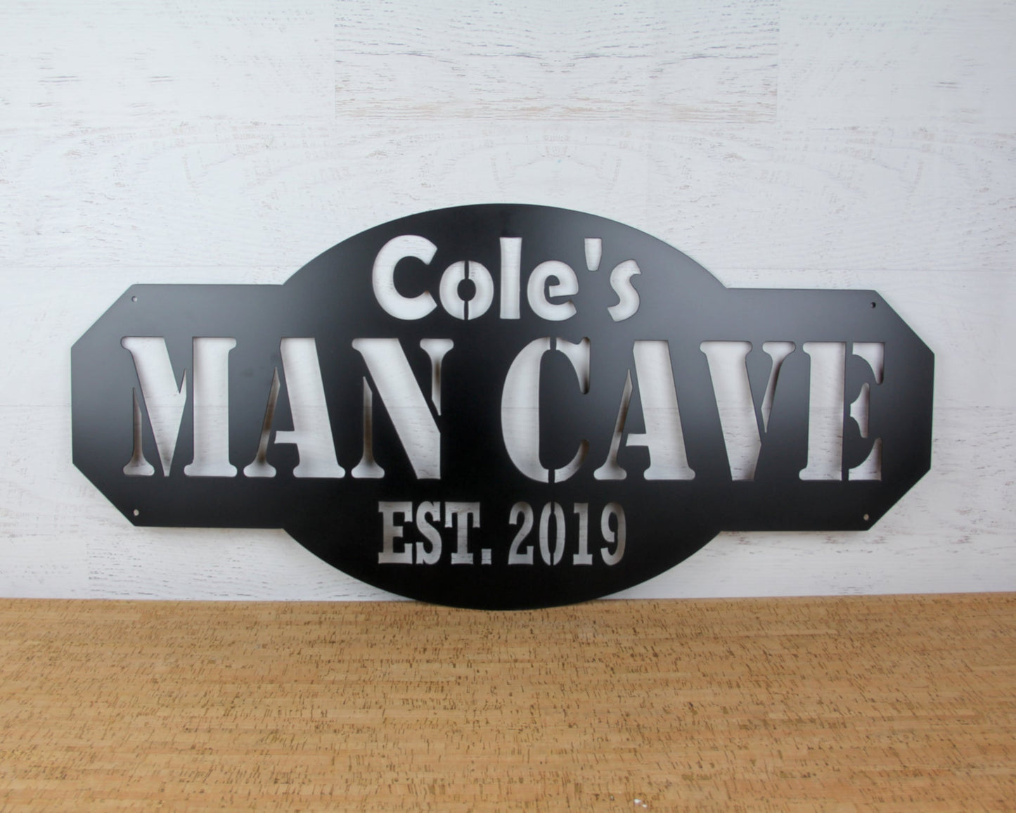 Man Cave Personalized Metal Sign with Name and EST. Date