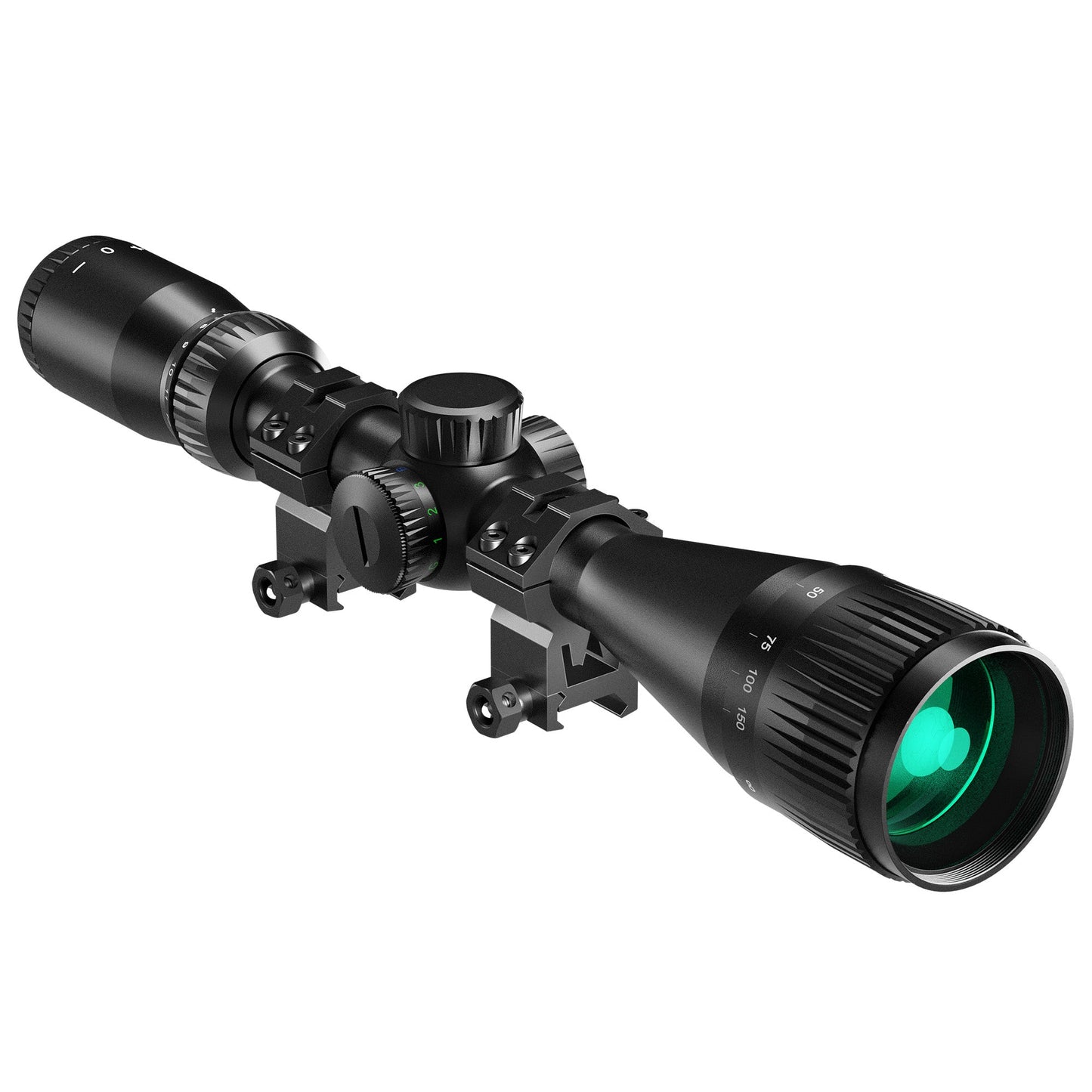 4-12x44 Red & Green Illuminated Optical Riflescope Reticle AO Scope