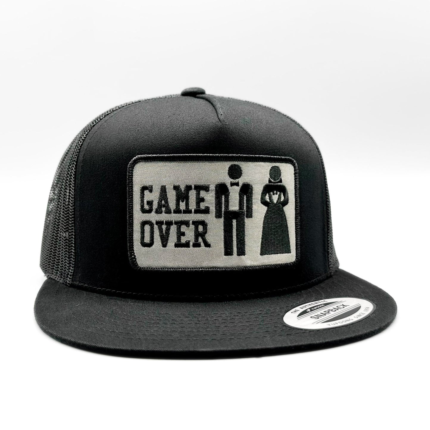 Game Over Funny Bride & Groom Marriage Trucker