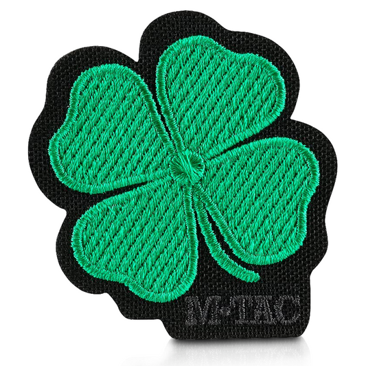 M-Tac Morale Patch Clover - Tactical Embroidered Military Badge with Hook Fastener Backing