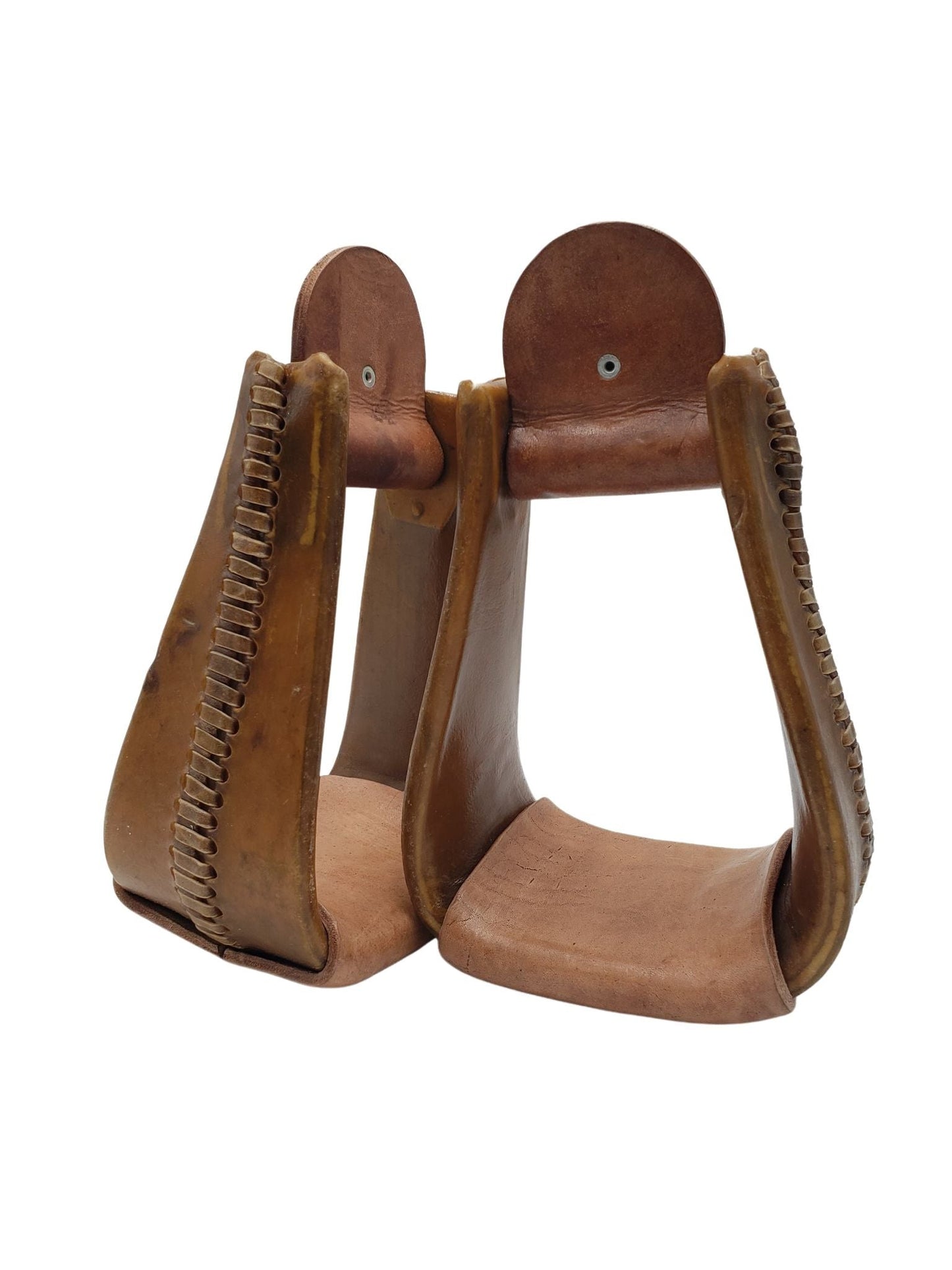 Deep Rawhide Roper Stirrups 4"