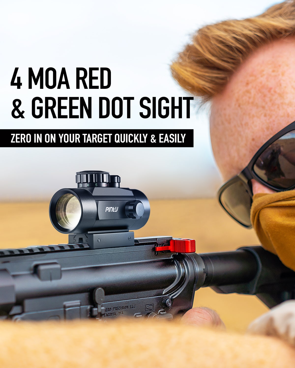 1x40mm Reflex Red Green Dot Sight Riflescope with Free 20mm Mount Rails