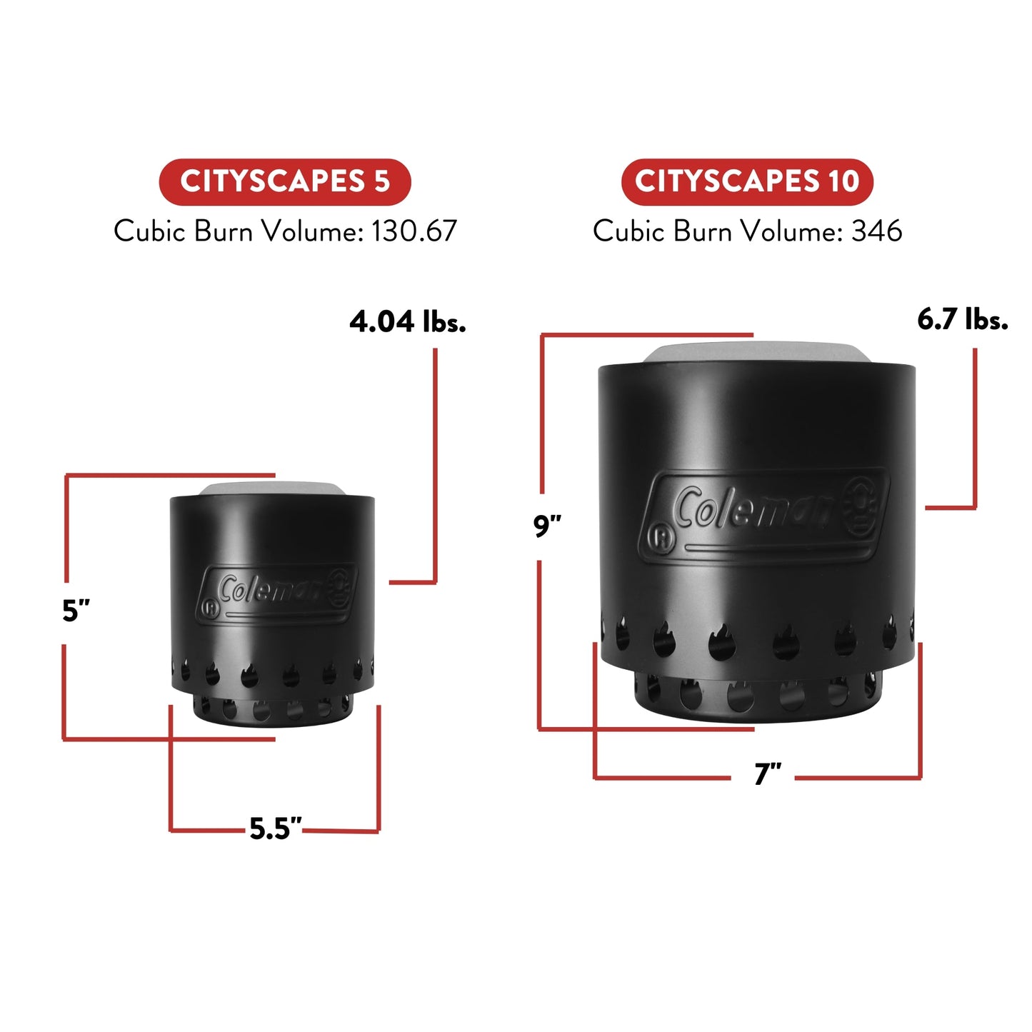 Coleman® Cityscapes™ 10 Smokeless Tabletop Fire Pit