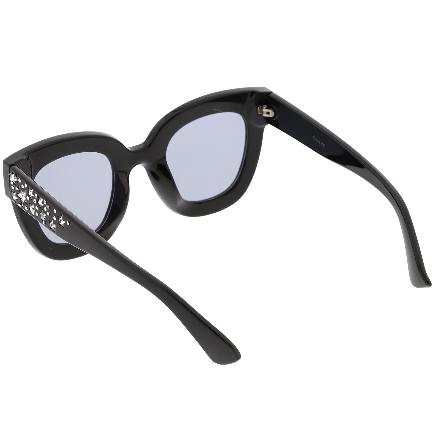 Women's Trendy Star Rhinestone Horned Rim Sunglasses C579