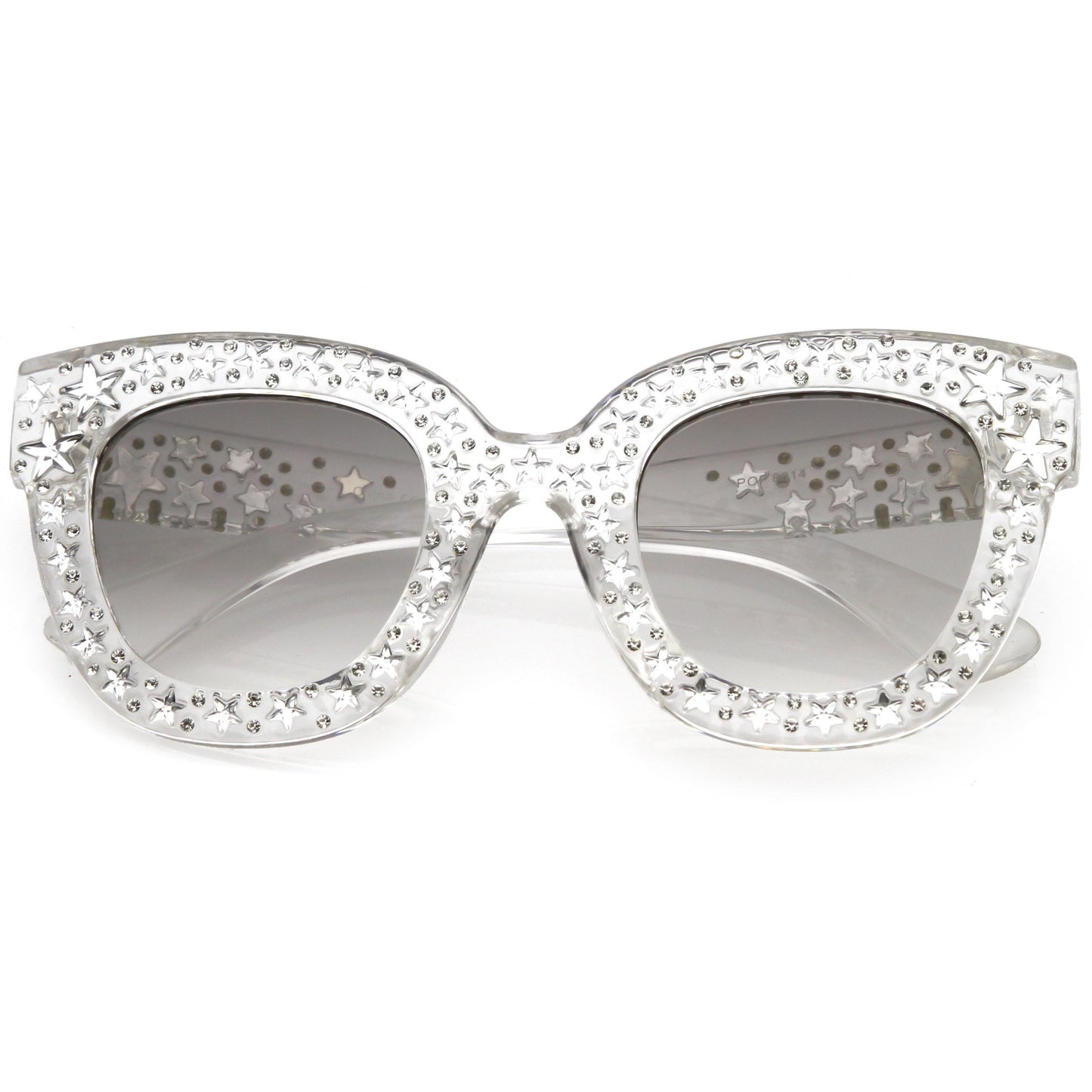 Women's Trendy Star Rhinestone Horned Rim Sunglasses C579