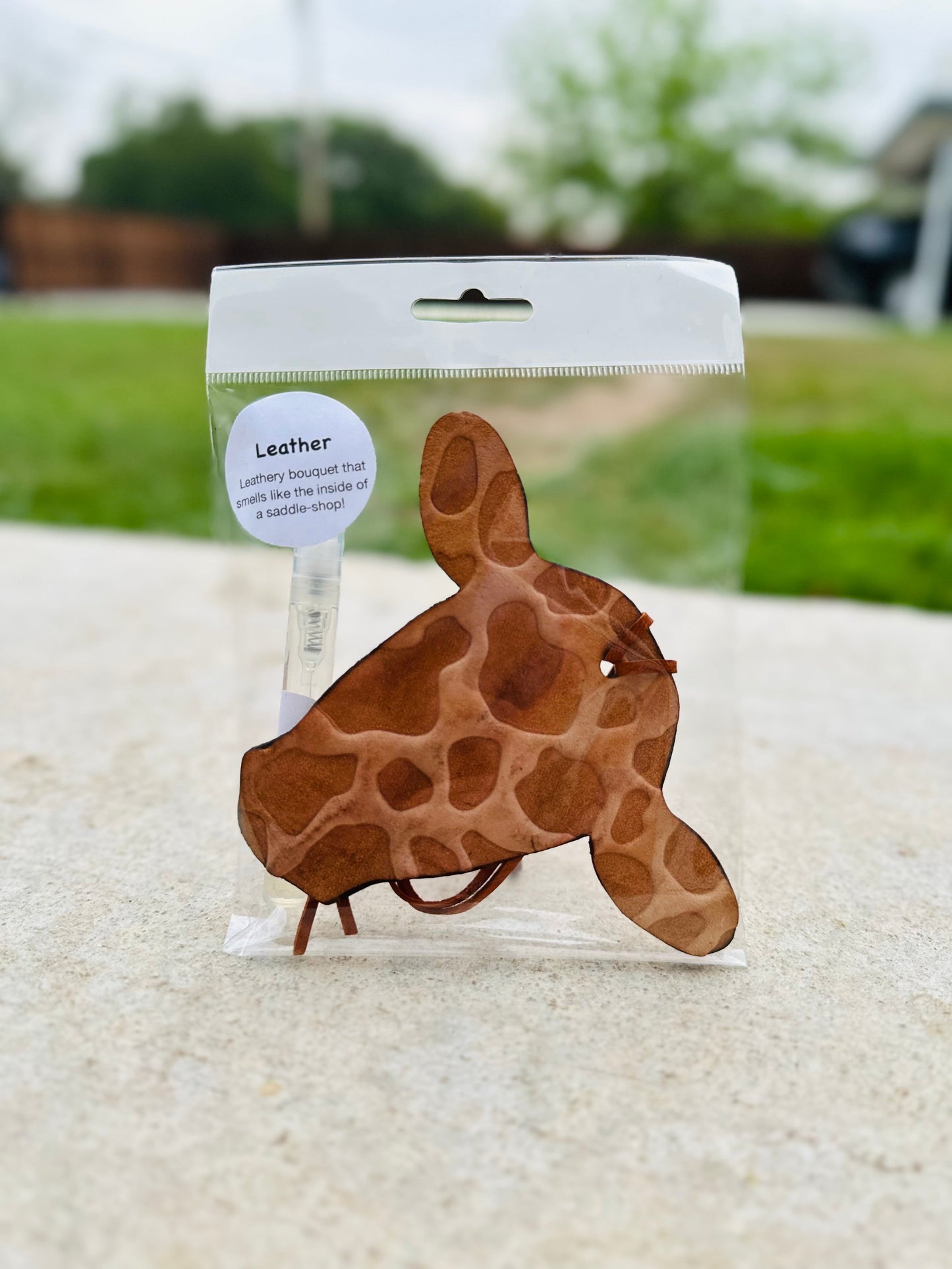 Leather Heifer Air Freshener with Spray