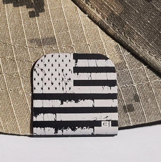 Full American flag Black and White