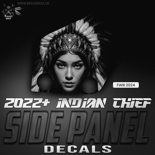 FWB 2024 - Indian Chief Side Panel Decal Set - B&W