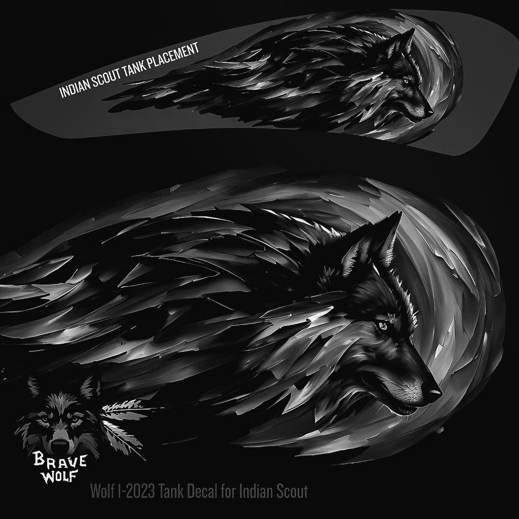 Wolf 1-2023 - Indian Scout Tank Decal-B&W