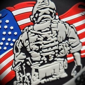 Land of the Free Because of the Brave - 3.75 inch PVC Patch