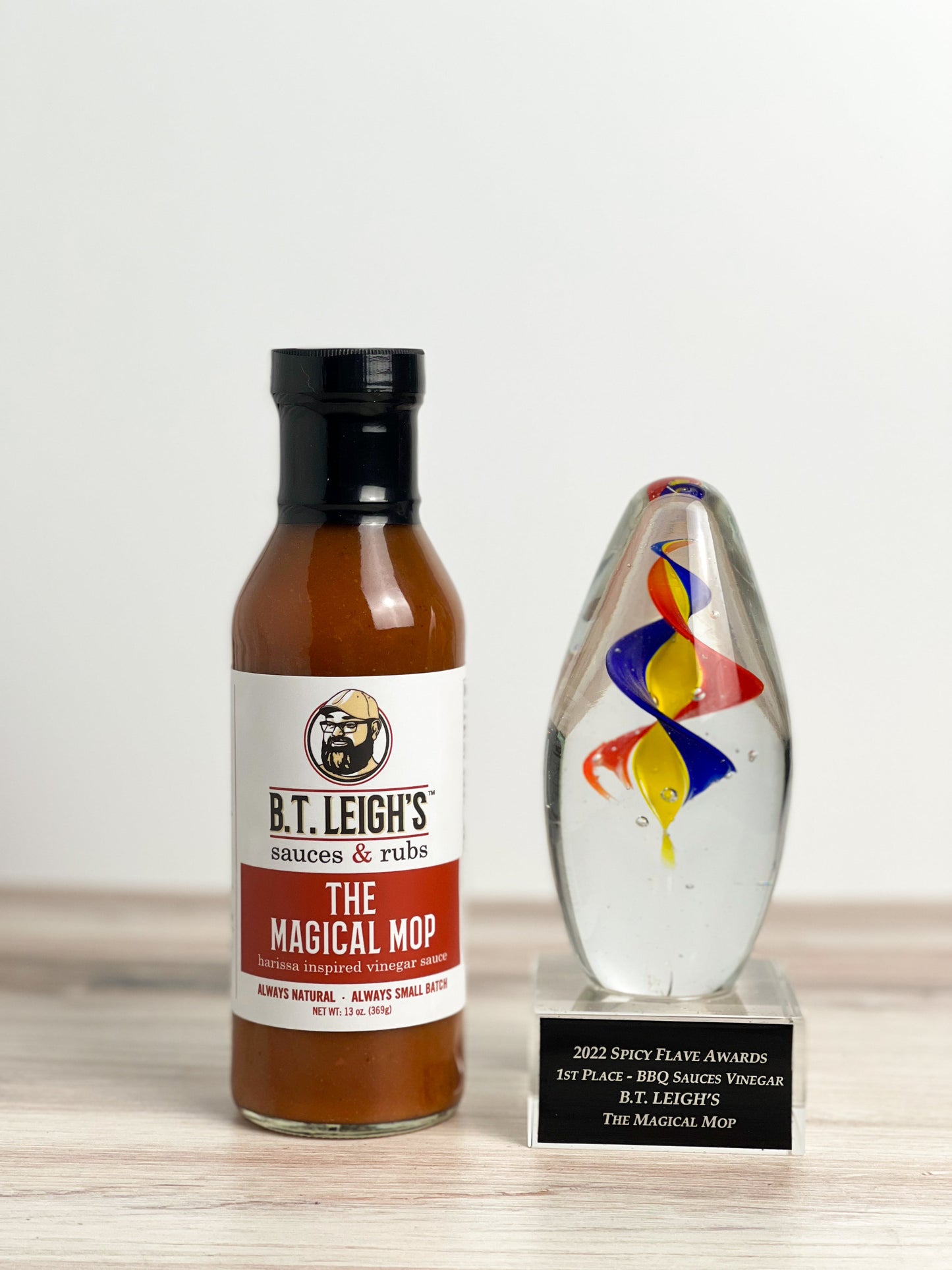 The Magical Mop - Harissa Inspired Carolina Vinegar Sauce - 13 oz Bottle