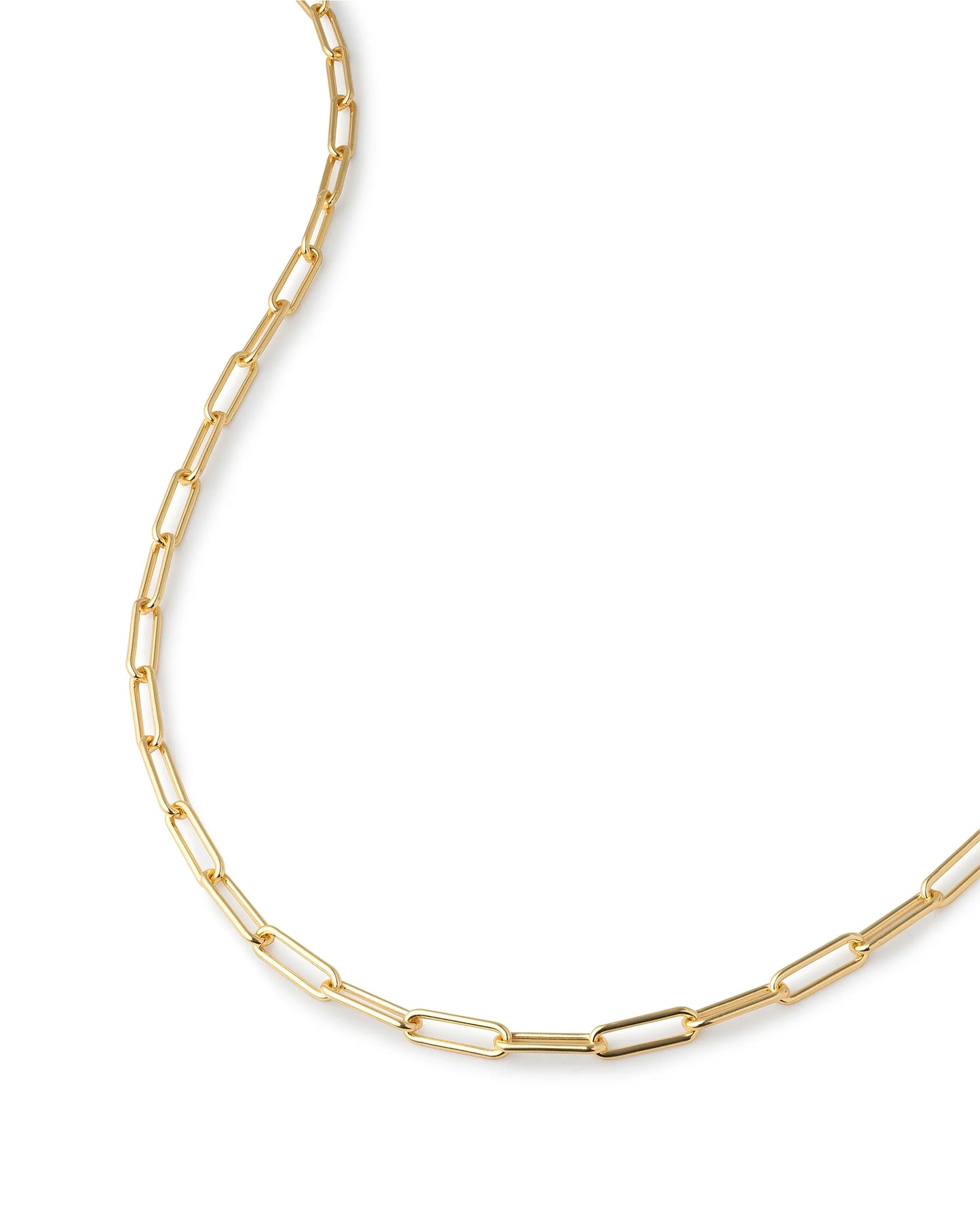 Paperclip Chain Necklace - Gold