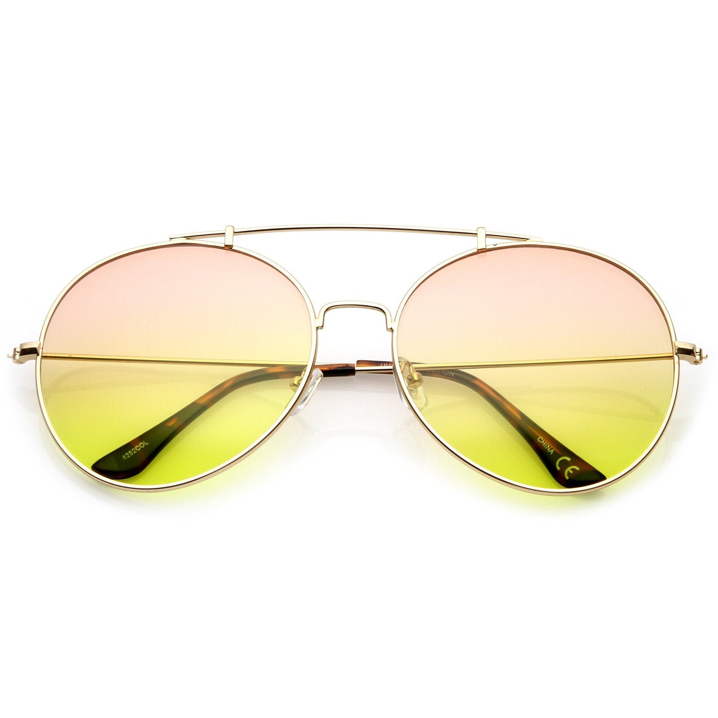 Retro Indie Oversize Gradient Lens Aviator Sunglasses A942