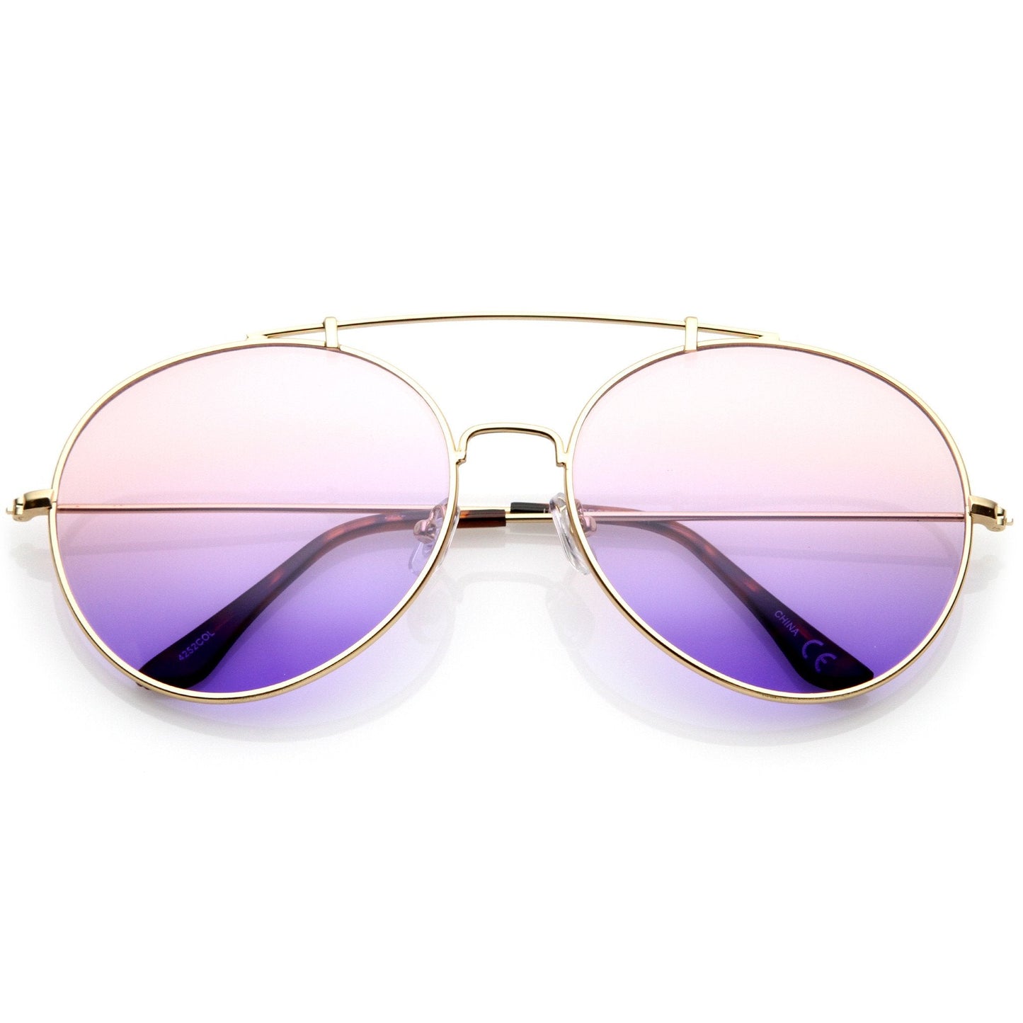 Retro Indie Oversize Gradient Lens Aviator Sunglasses A942