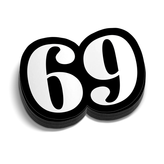 69 Hard Hat Decal