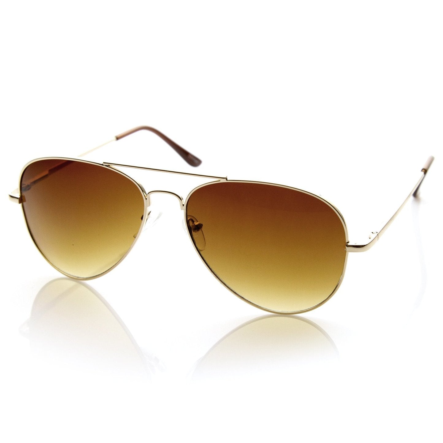 Large Premium Metal Aviator Sunglasses W/ Spring Temples 1377