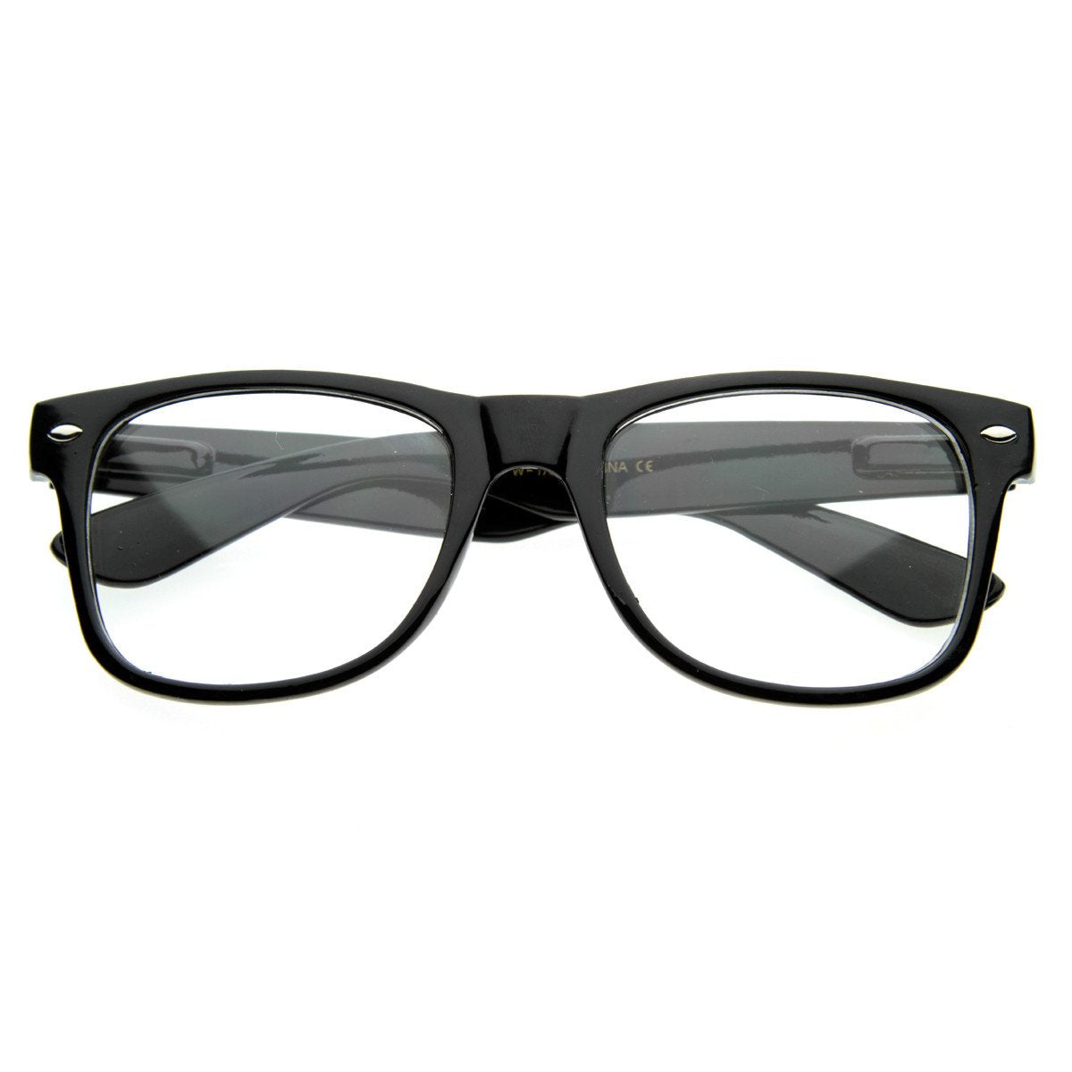 Retro Clear Lens Nerd Geek Horned Rim Glasses 2873