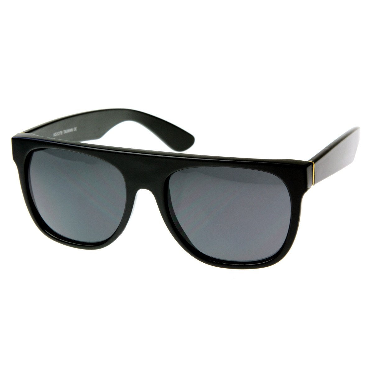 Hipster Super Flat Top Retro Horned Rim Sunglasses 8066