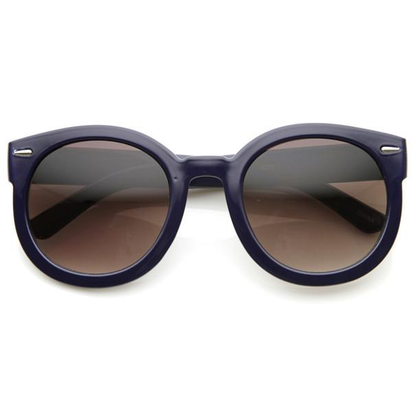 Womens Designer Round Oversize Retro Fashion Sunglasses 8623