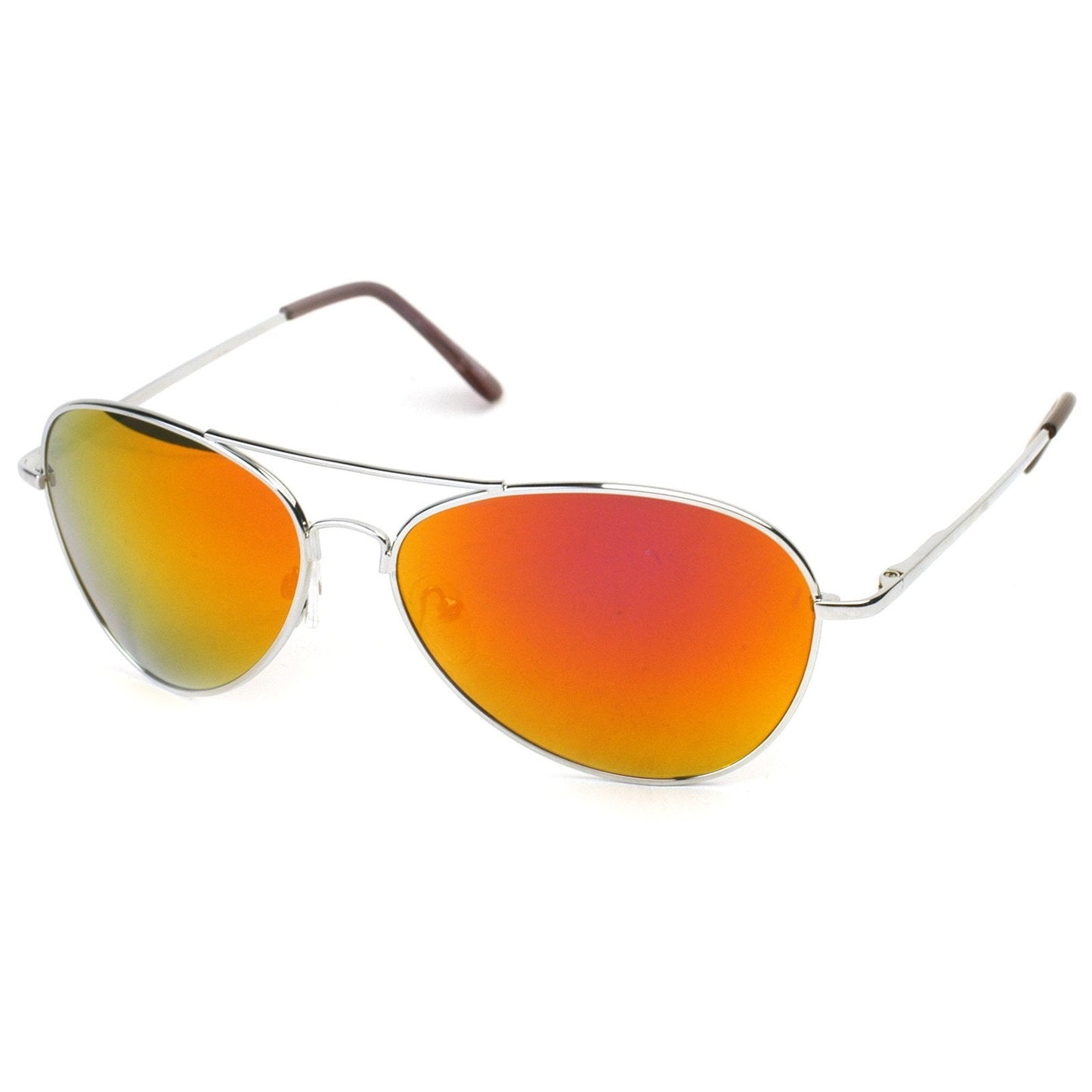 Retro Flash Color Mirrored Lens Metal Aviator Sunglasses 1485