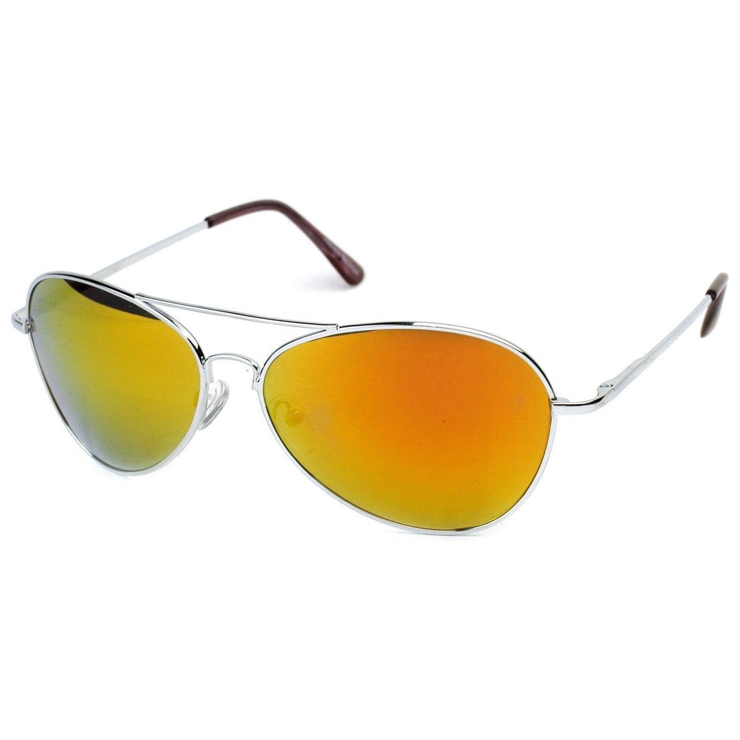 Retro Flash Color Mirrored Lens Metal Aviator Sunglasses 1485