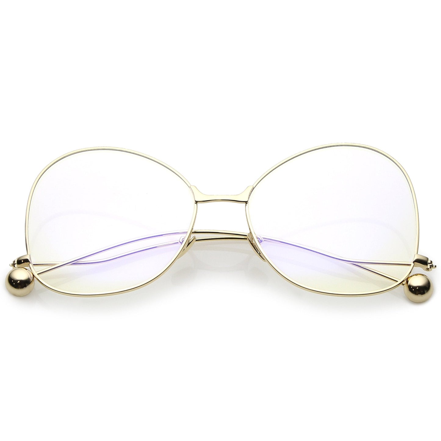 Women's Vintage Oversize Butterfly Clear Lens Glasses C418