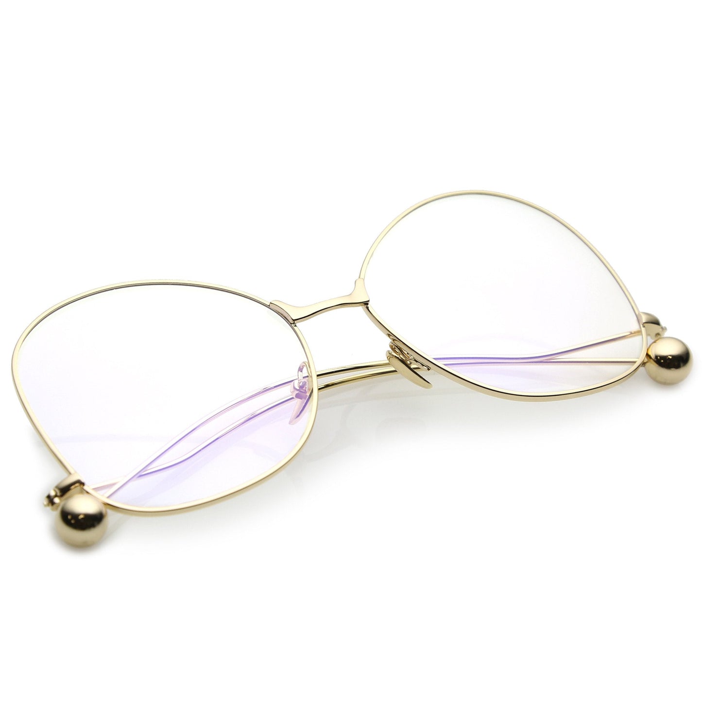 Women's Vintage Oversize Butterfly Clear Lens Glasses C418