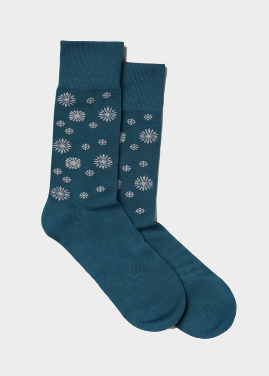 Everyday Comfort Socks - Snowflakes Pattern