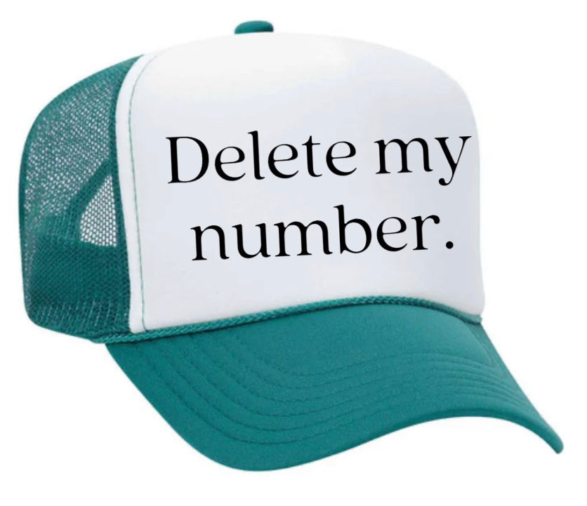 Delete My Number Trucker Hat