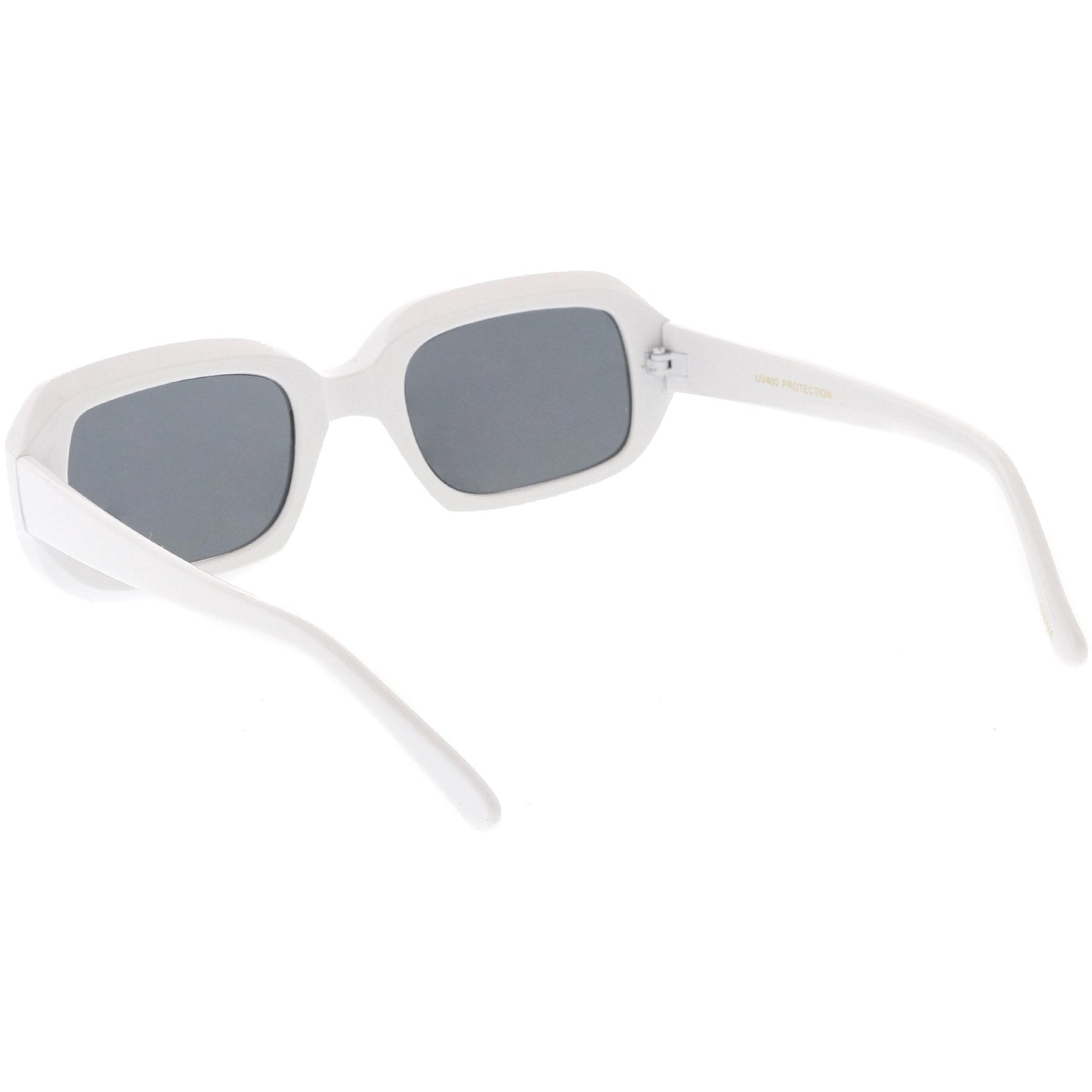 Artistic Retro Modern Deep Rectangle Block Flat Lens Sunglasses C673