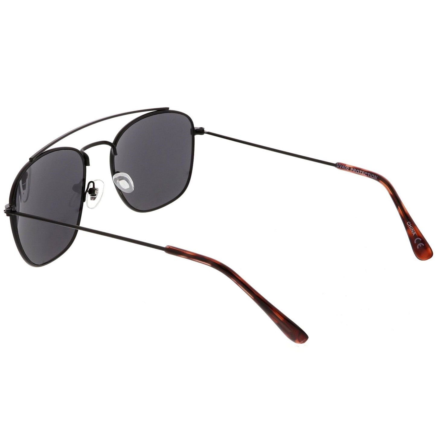 Retro Dapper Full Metal Square Crossbar Sunglasses C356