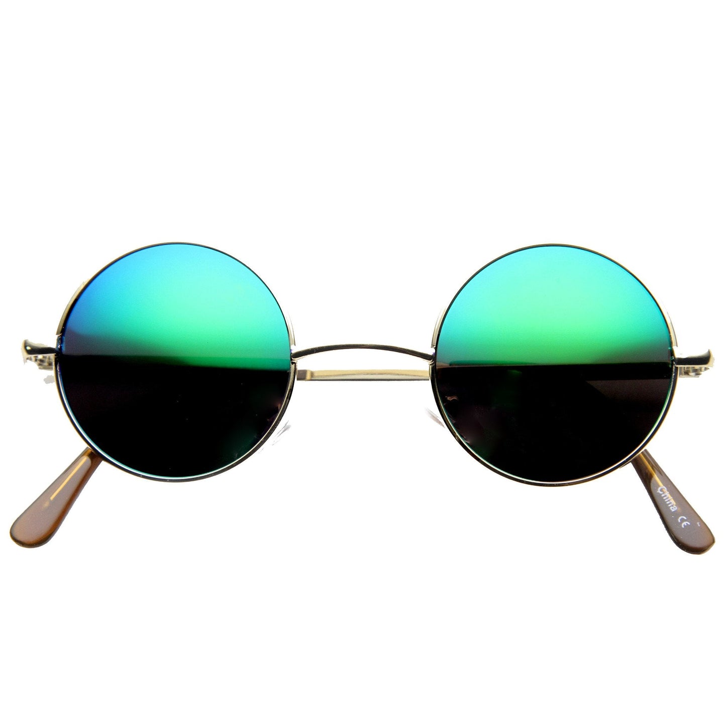 Retro Lennon Style Round Circle Metal Mirror Lens Sunglasses 1408