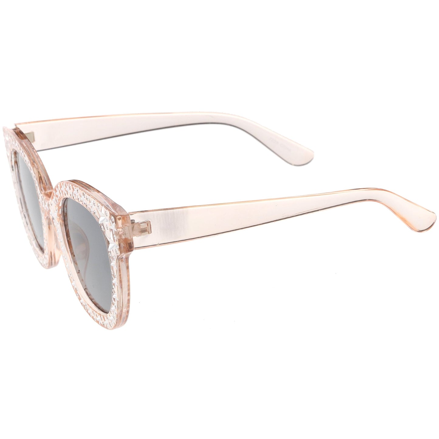 Oversize Novelty Star Embellished Horned Rim Sunglasses C683