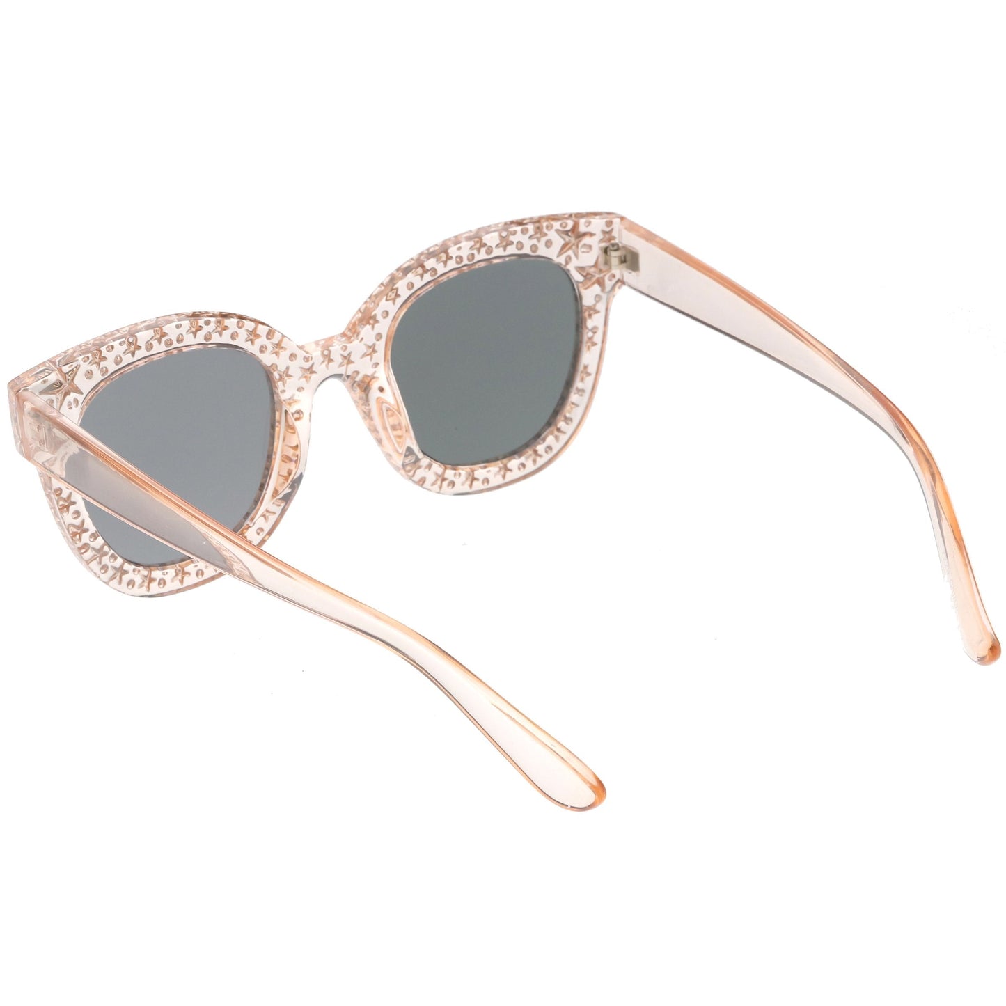 Oversize Novelty Star Embellished Horned Rim Sunglasses C683