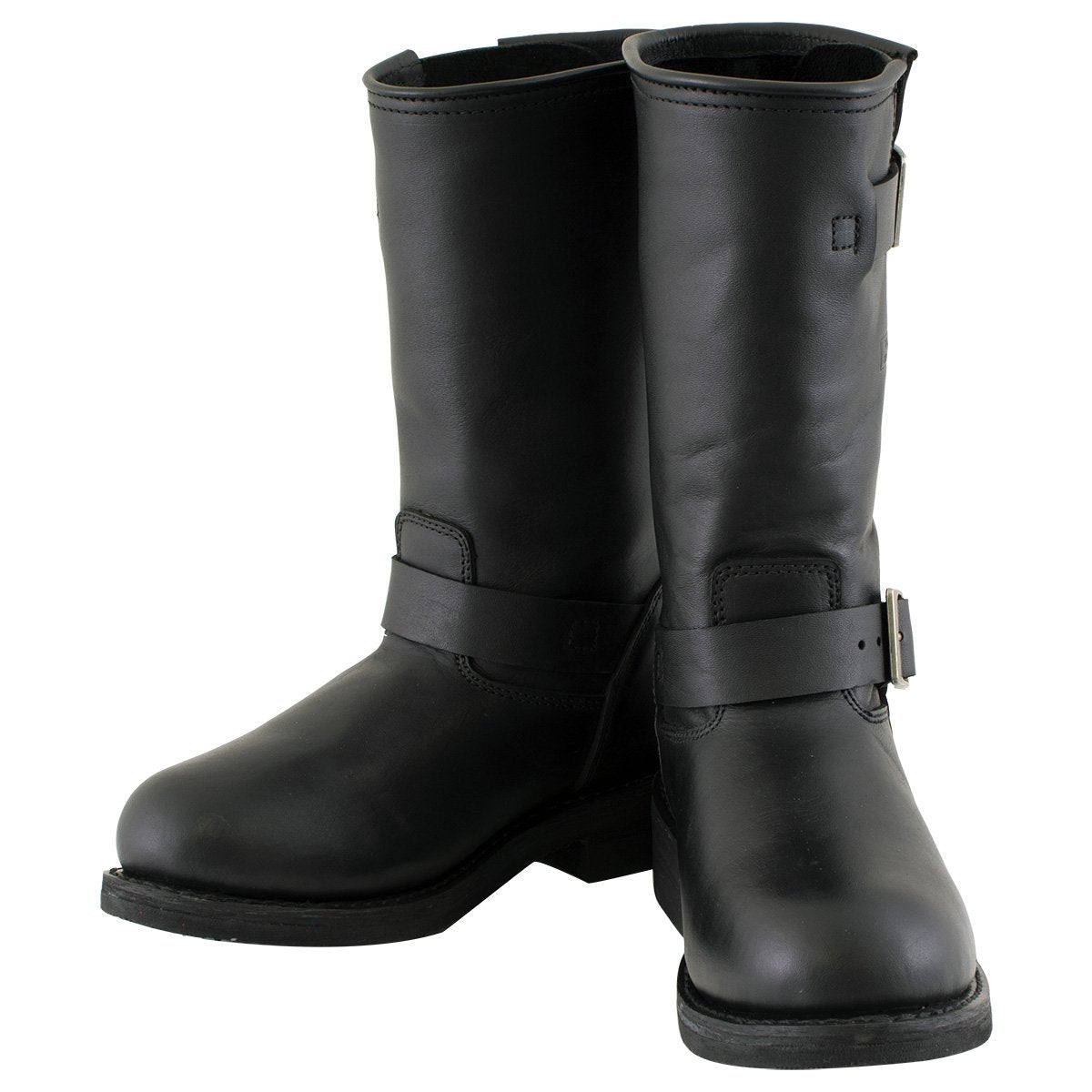 Xelement 2440 Women's 'Classic' Black Leather Advanced Engineer Motorcycle Biker Boots