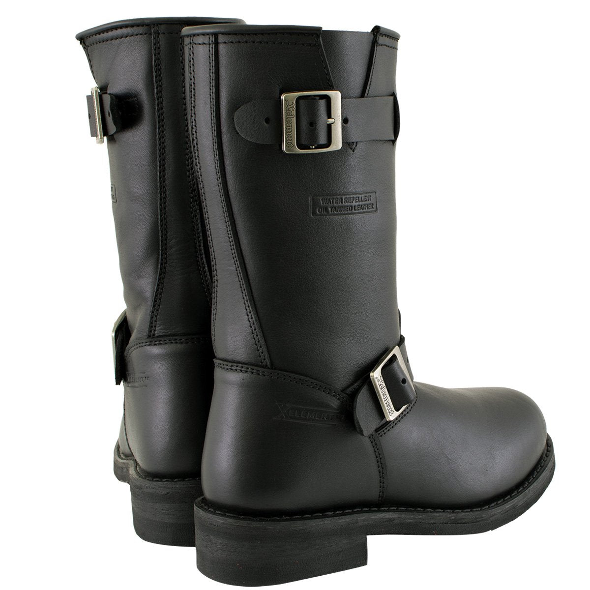 Xelement 2440 Women's 'Classic' Black Leather Advanced Engineer Motorcycle Biker Boots