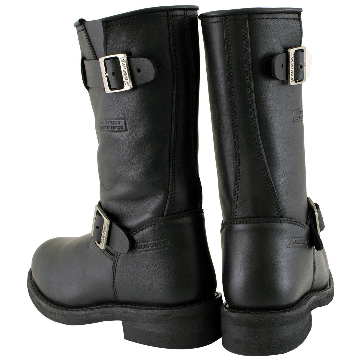 Xelement 2440 Women's 'Classic' Black Leather Advanced Engineer Motorcycle Biker Boots