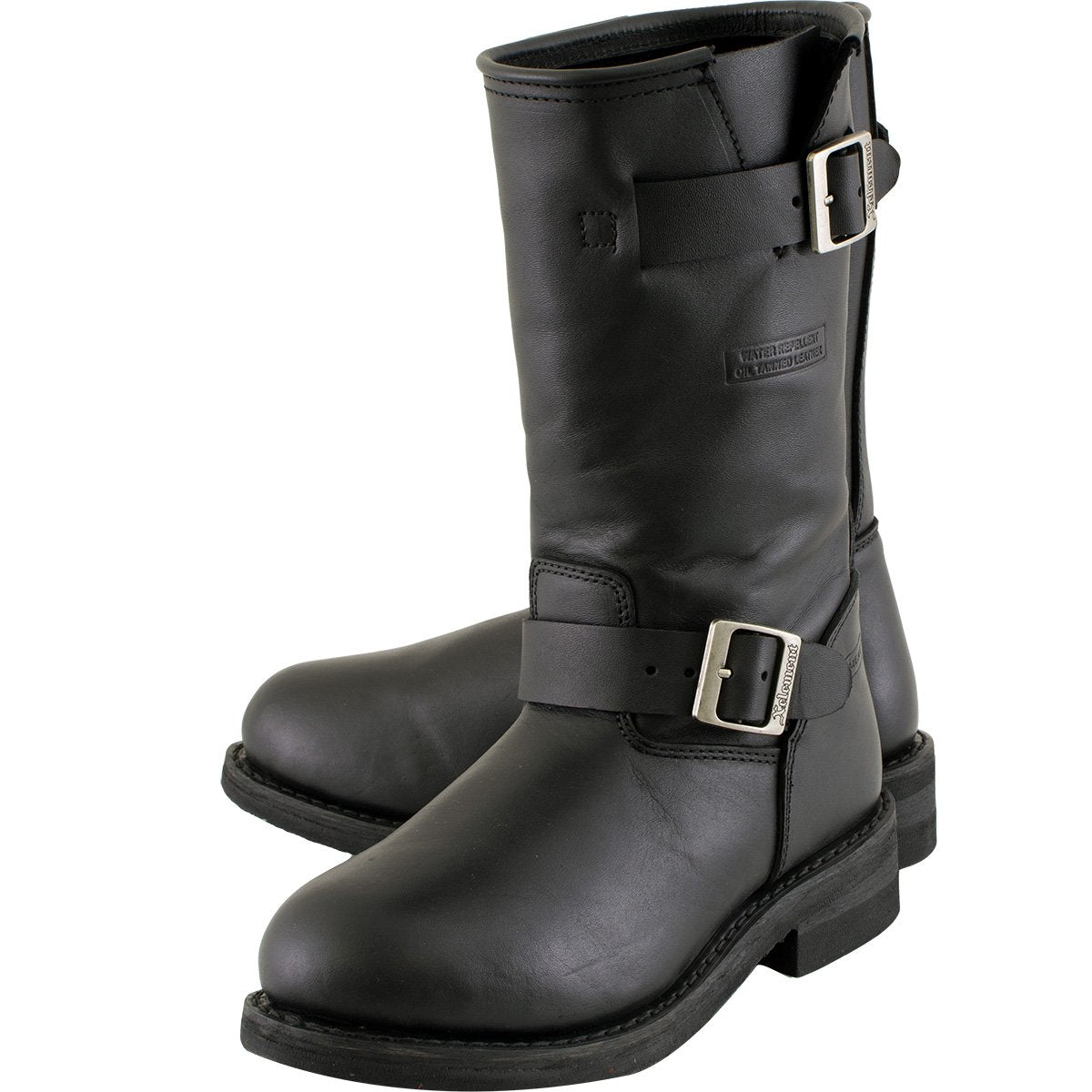 Xelement 2440 Women's 'Classic' Black Leather Advanced Engineer Motorcycle Biker Boots