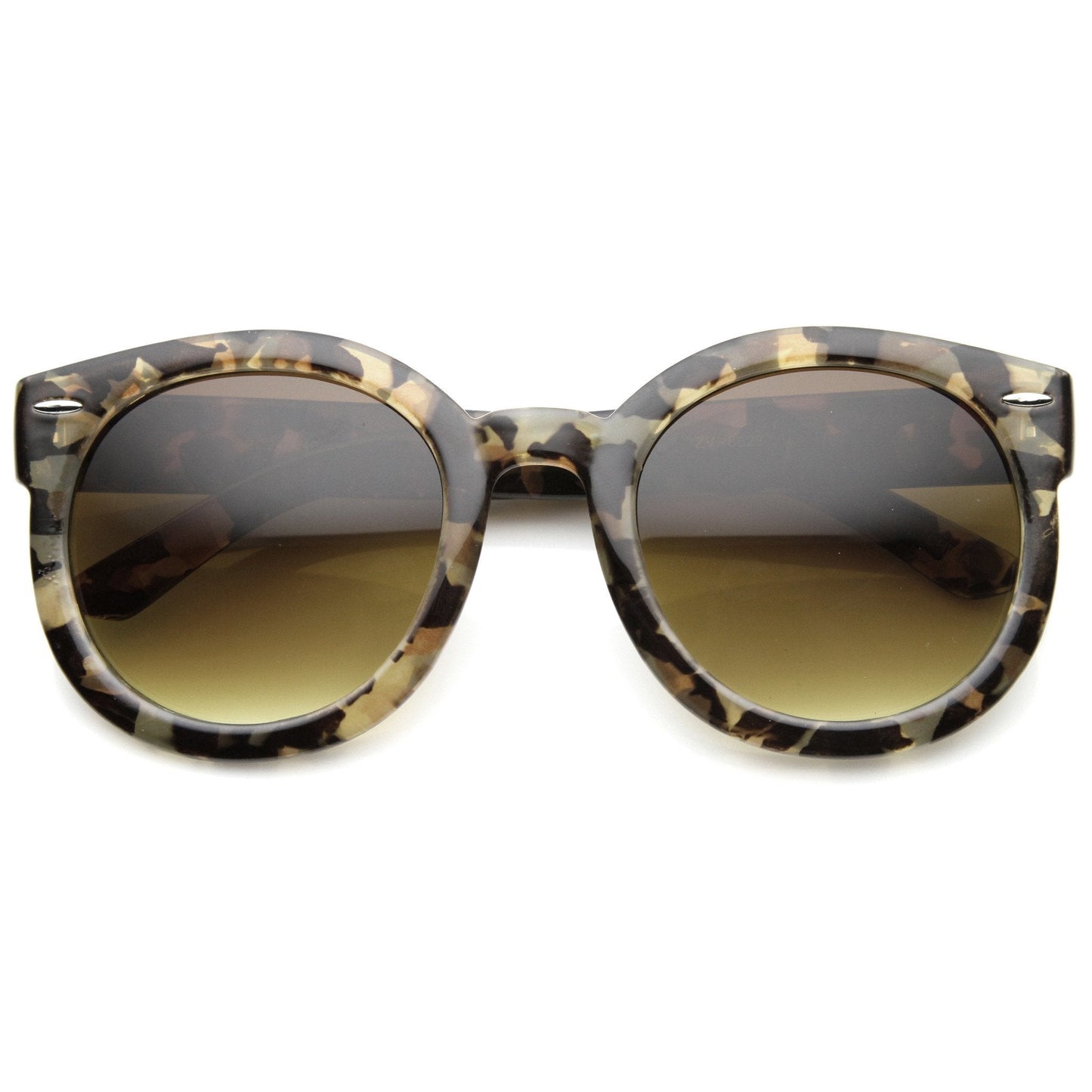 Womens Designer Round Oversize Retro Fashion Sunglasses 8623