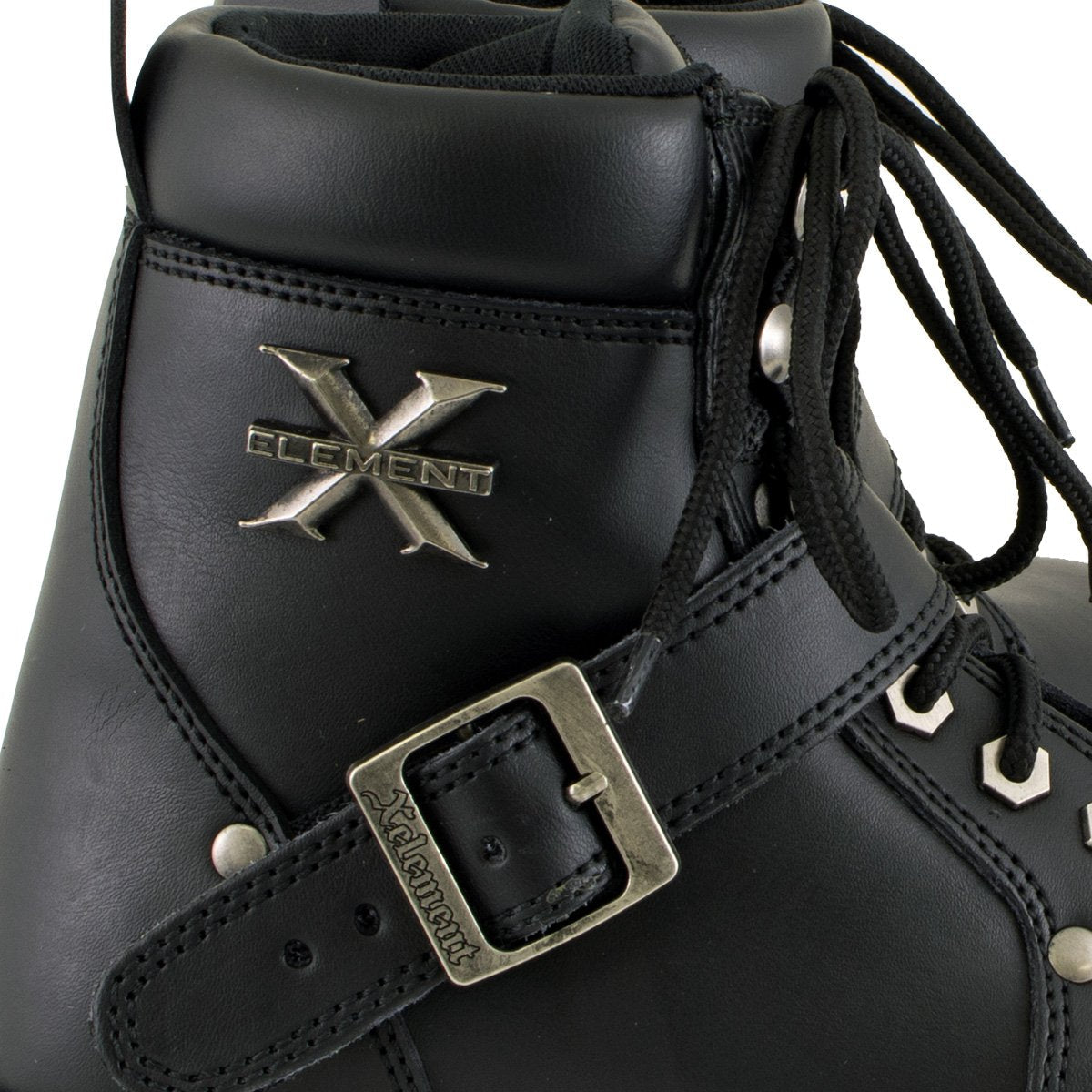 Xelement 2469 Women's 'Ultimate' Black Leather Advanced Lace-Up Motorcycle Biker Boots