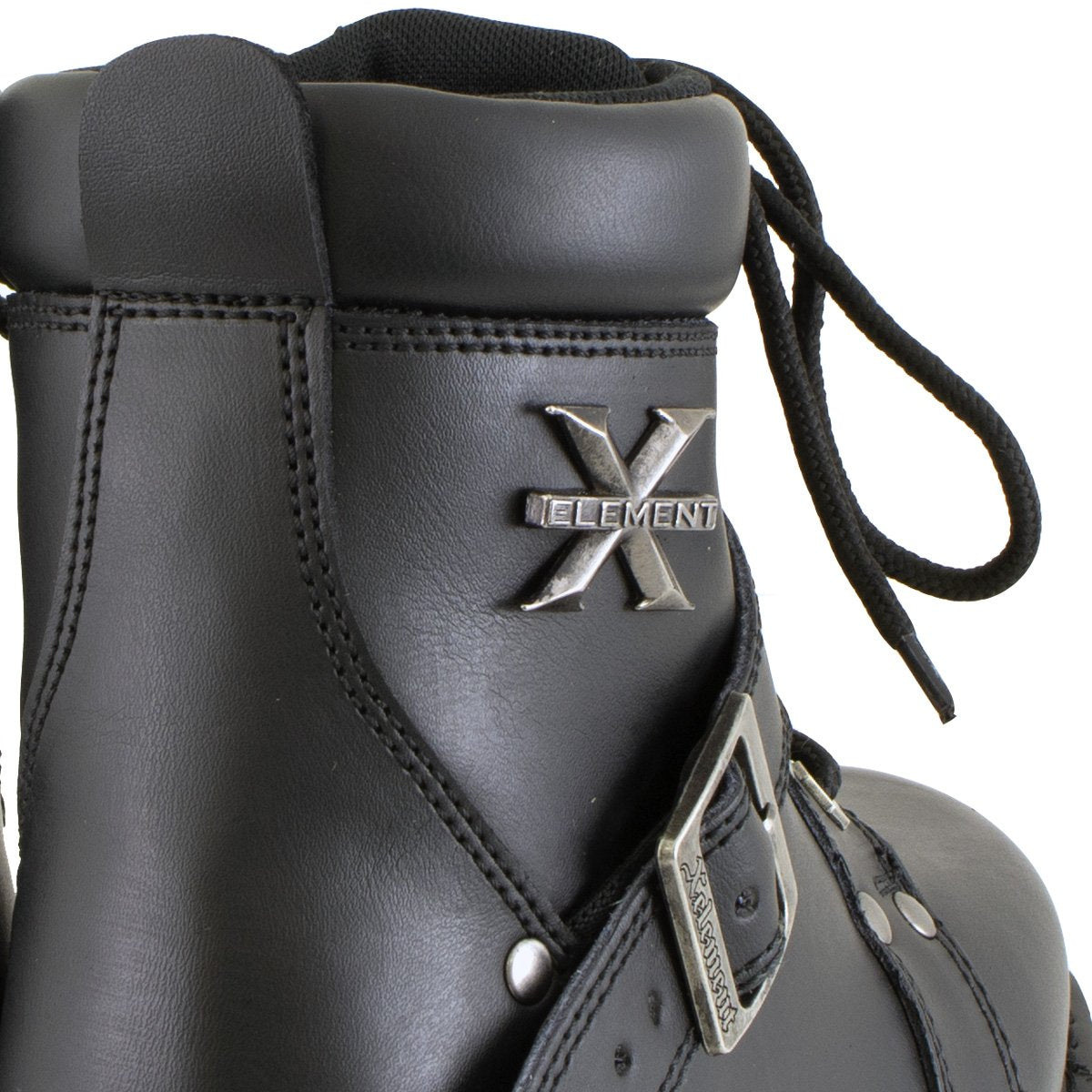 Xelement 2469 Women's 'Ultimate' Black Leather Advanced Lace-Up Motorcycle Biker Boots