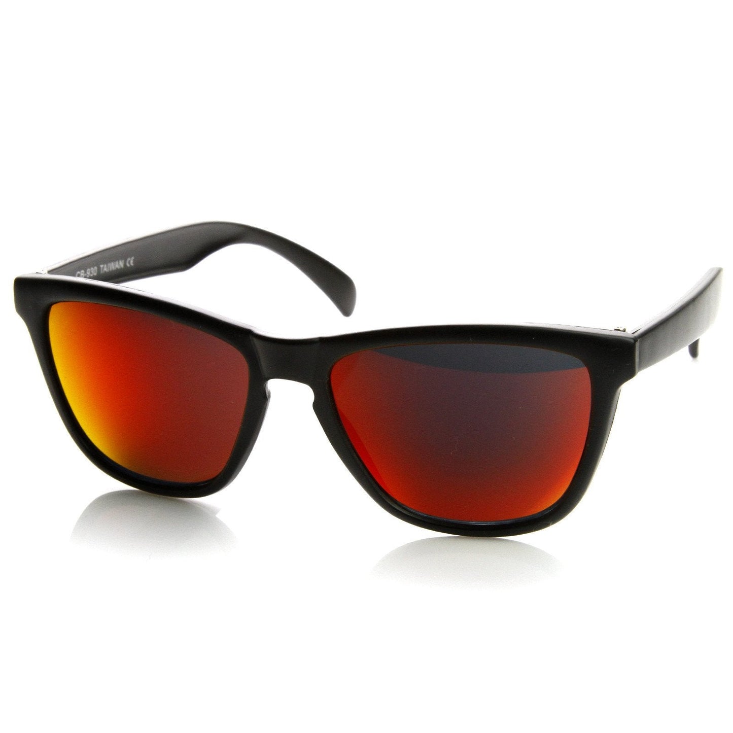 Rad Action Sports Mirrored Lens Horned Rim Sunglasses 8647