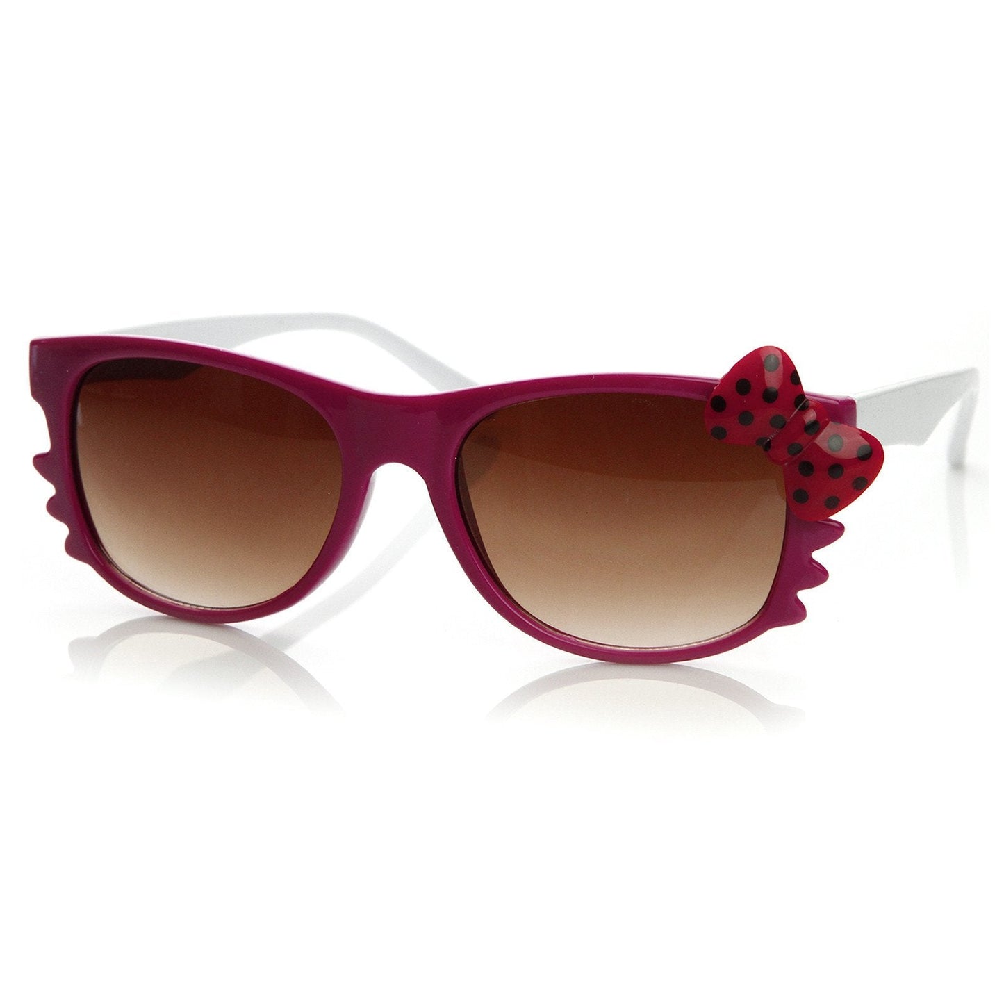 Cute Kitty Colorful Polka Dot Bow Sunglasses 8799