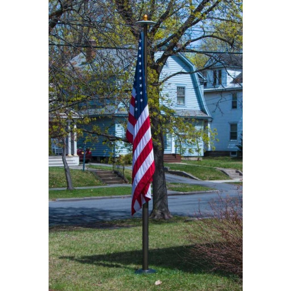 Phoenix Telescoping Flagpole with Free American Flag, Securi-Shur Anti-Theft Locking Clamp, and Lifetime Anti-Theft Guarantee