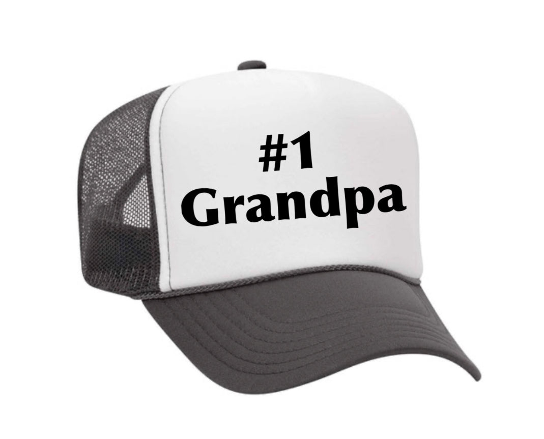 #1 Grandpa Trucker Hat