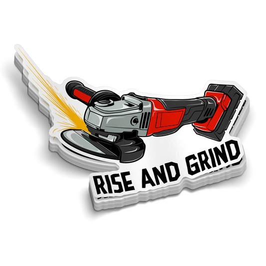 Rise and Grind - Hard Hat Decal