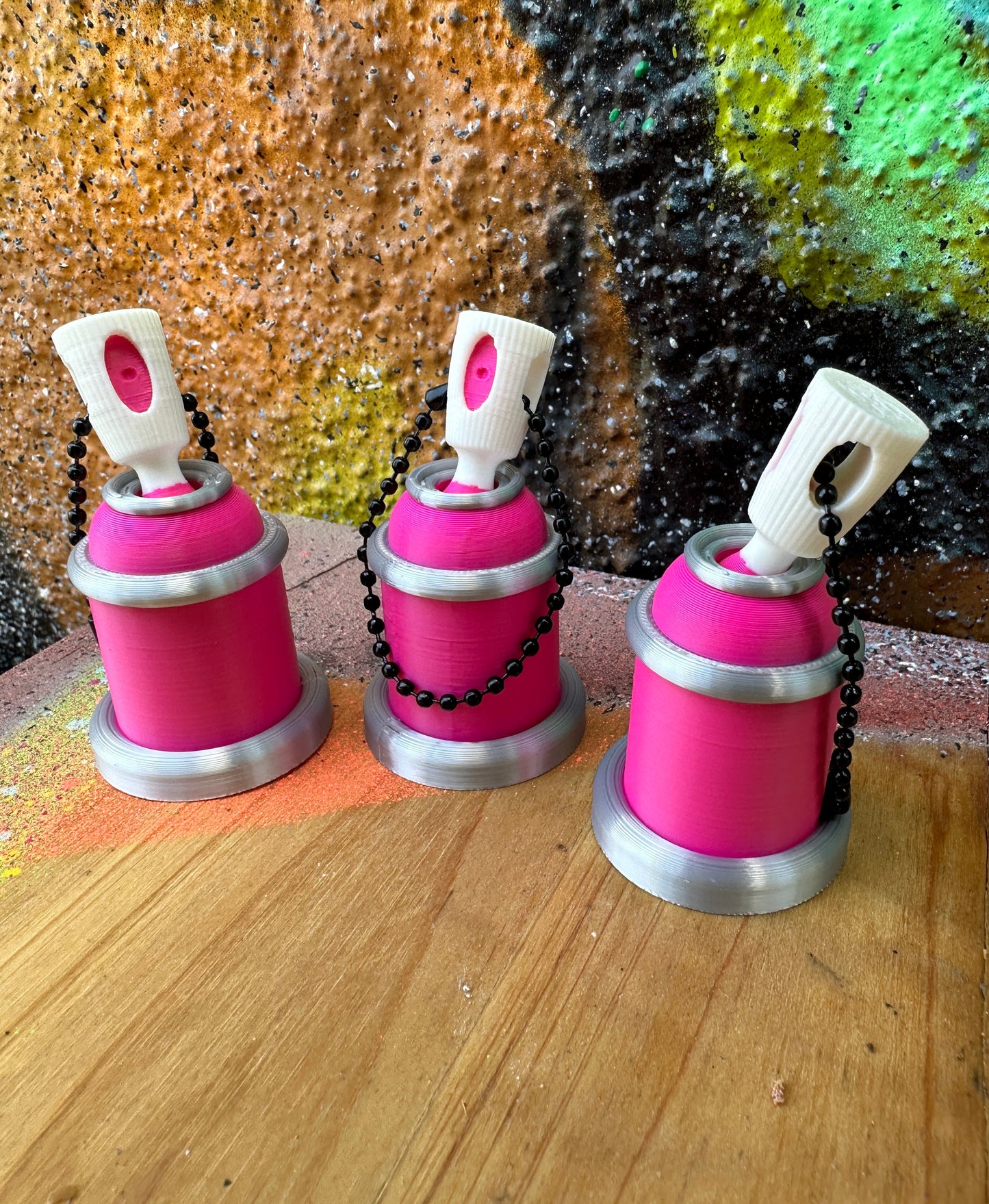 Spraypaint Can Articulated Keychain