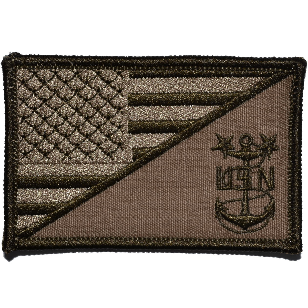 Navy MCPO Master Chief Petty Officer USA Flag - 2.25x3.5 inch Patch