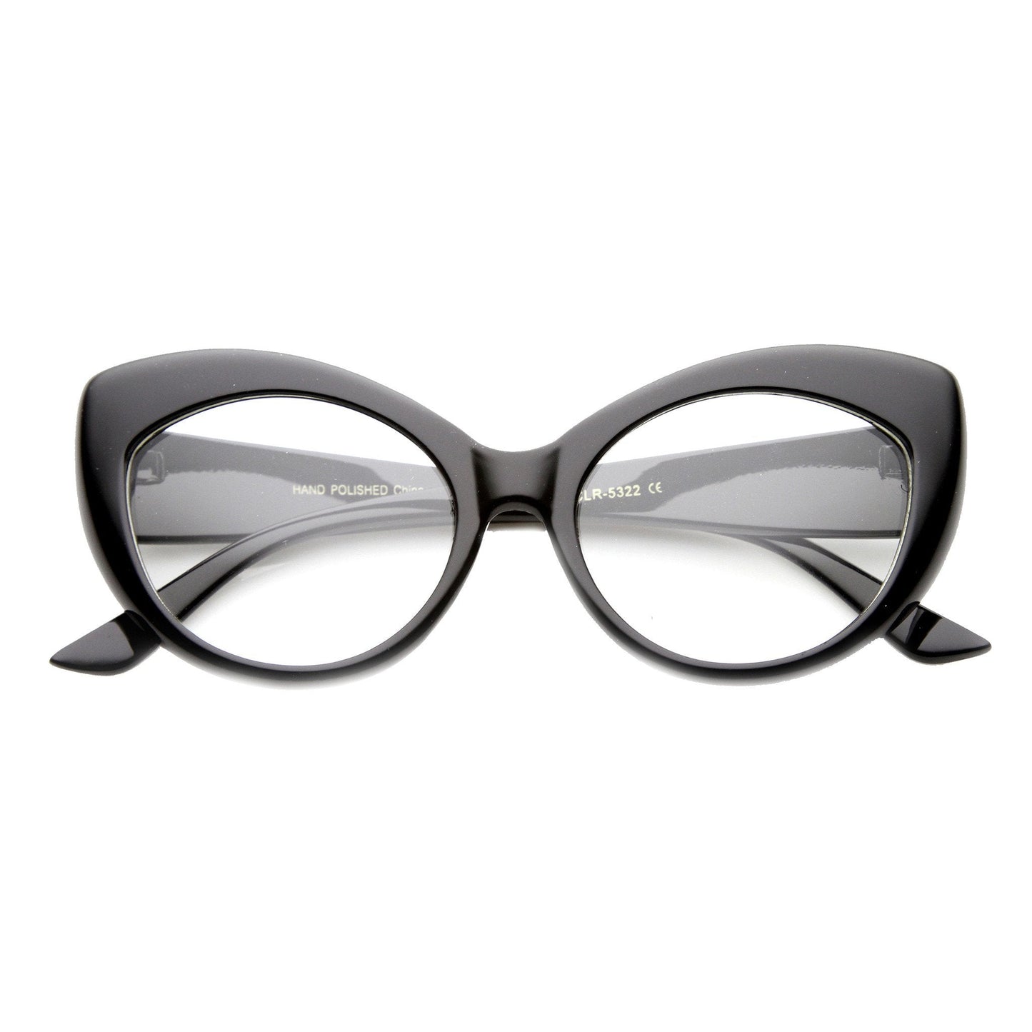 Retro 1950's Pointed Cat Eye Clear Lens Glasses 9646