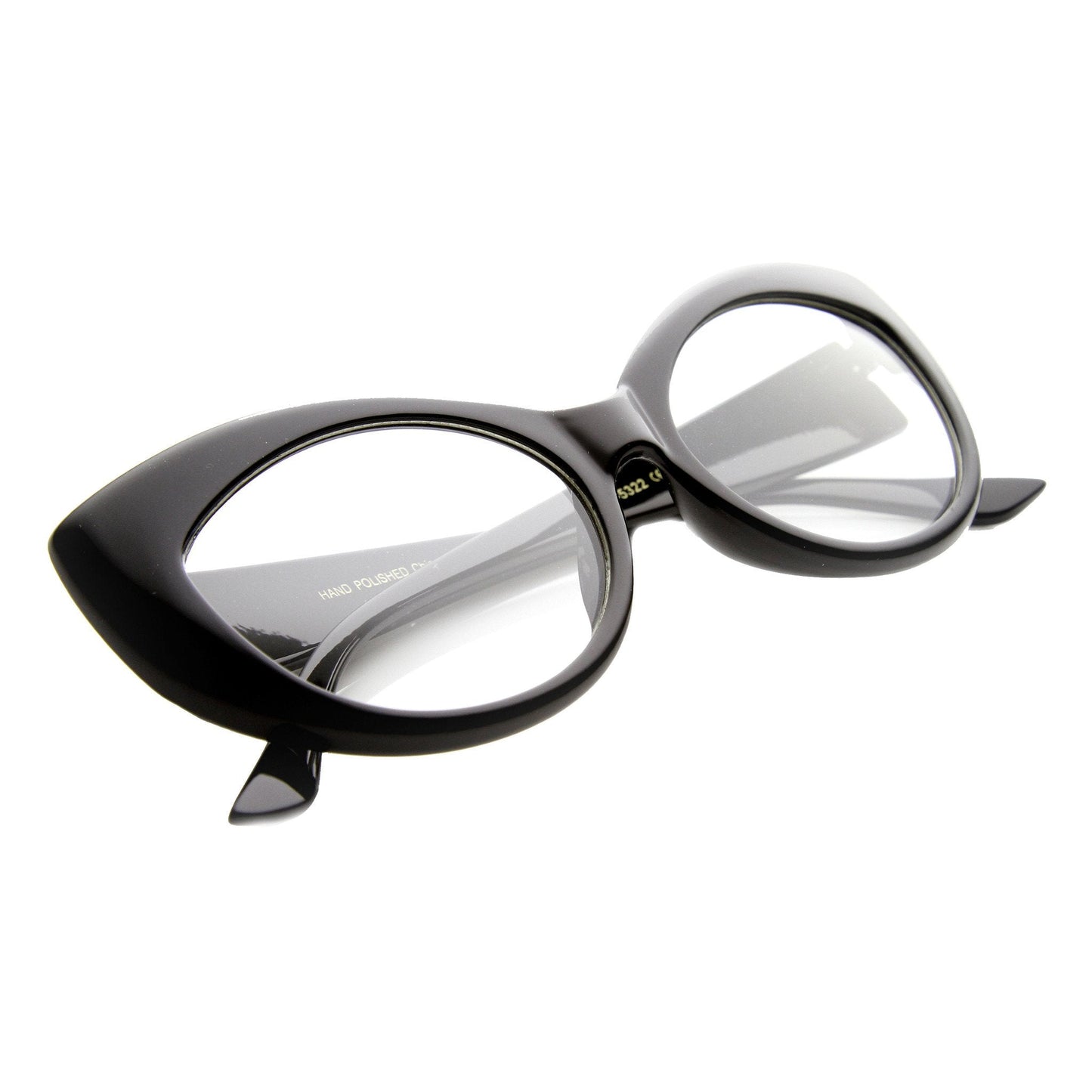 Retro 1950's Pointed Cat Eye Clear Lens Glasses 9646